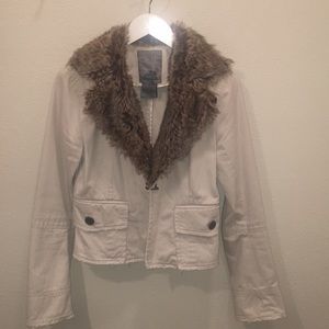 Vintage Y2K BB DAKOTA‎ Jacket size small faux fur collar